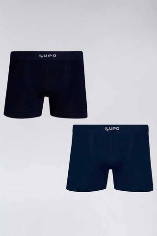Lupo Seamless Microfibre Trunks 2 Pack - Navy & Black