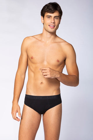 Lupo Men's Stretchy Cotton Slip Briefs