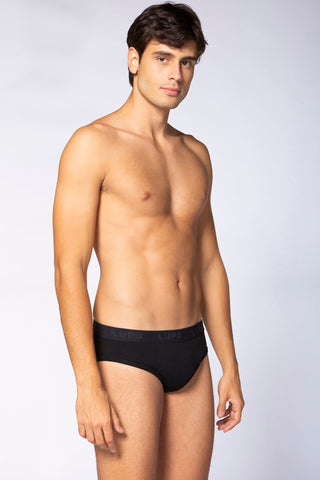 Lupo Men's Stretchy Cotton Slip Briefs