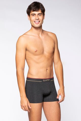 Lupo Men's Seamless Trunks Underwear Black Mezcla