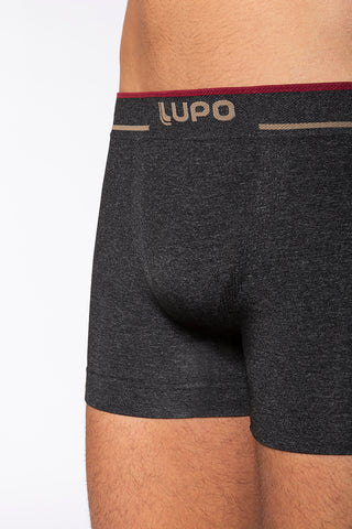 Lupo Men's Seamless Trunks Underwear Black Mezcla